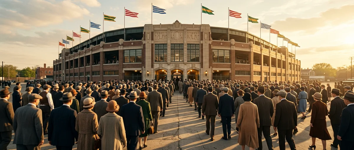 1920s Golden Age stadium crowd