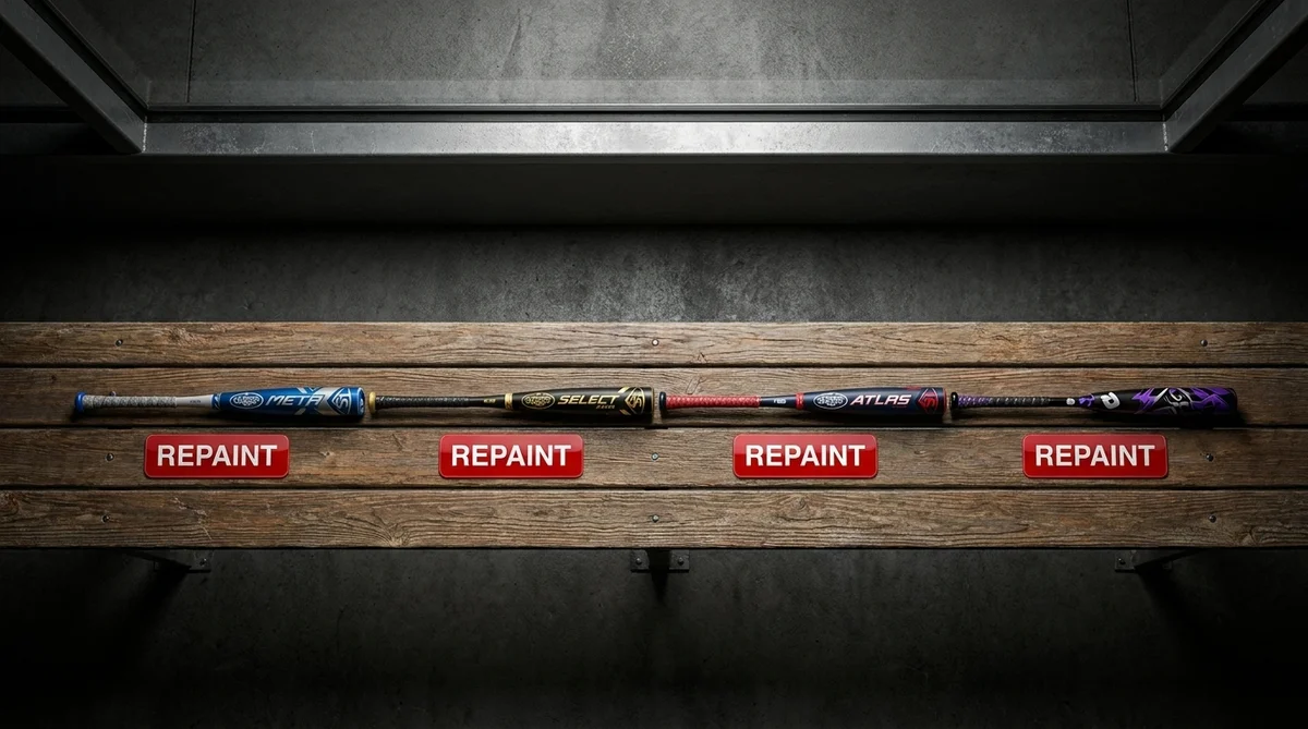 2026 BBCOR confirmed repaints — Meta, Atlas, Select PWR, Voodoo One lineup