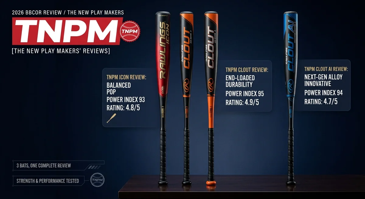 2026 Rawlings BBCOR bat reviews ICON and Clout AI