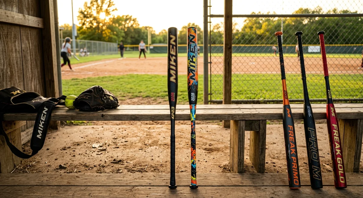 Miken slowpitch bat reviews 2026 full lineup KP23 Freak Splatter